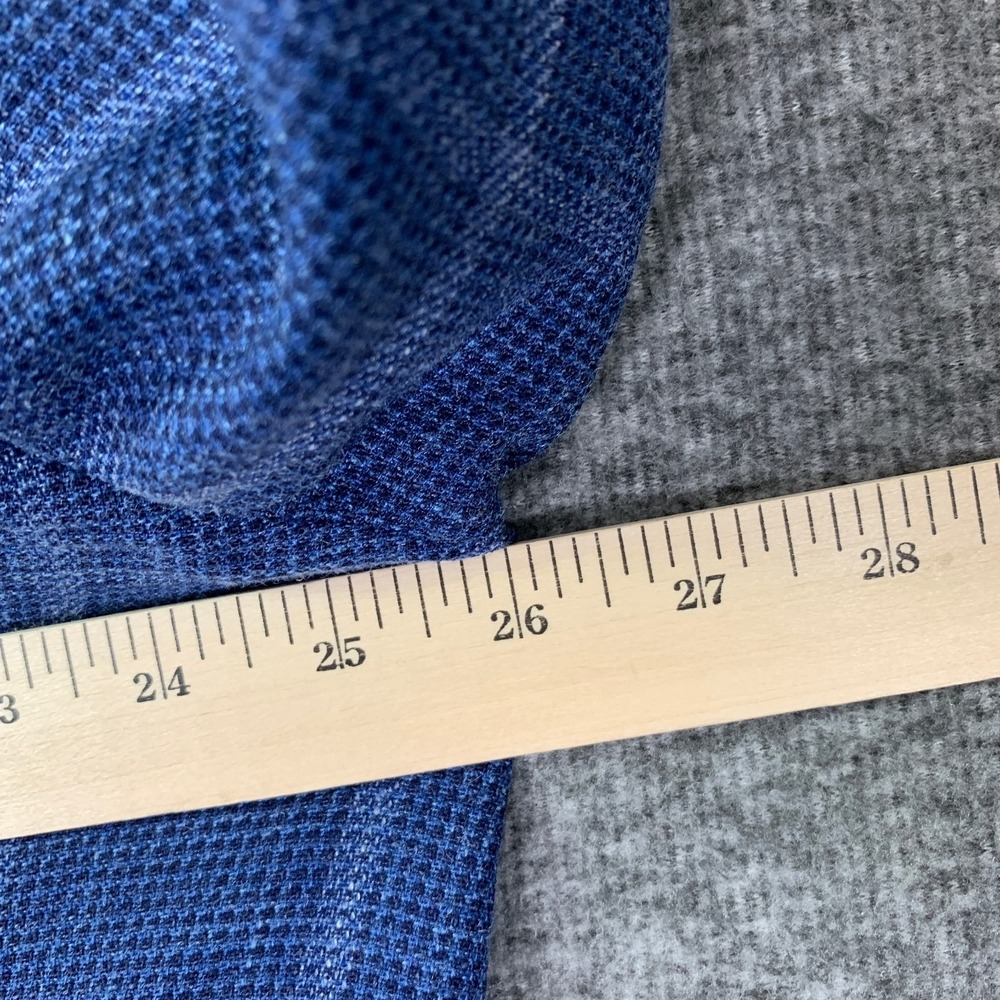 Ermenegildo Zegna Blazer Jacket Men 50R Silk Flax Blue Windowpane Sport Coat - Picture 14 of 16